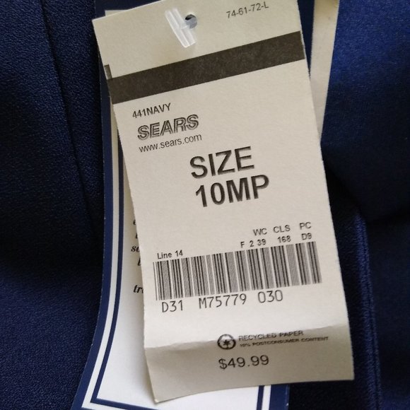 Helene Blake Evenings Women's Navy Formal Pantsuit - Picture 5 of 7